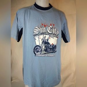 New with Tags Seattle Cotton Works Sin City Custom Choppers Men's MD t-shirt